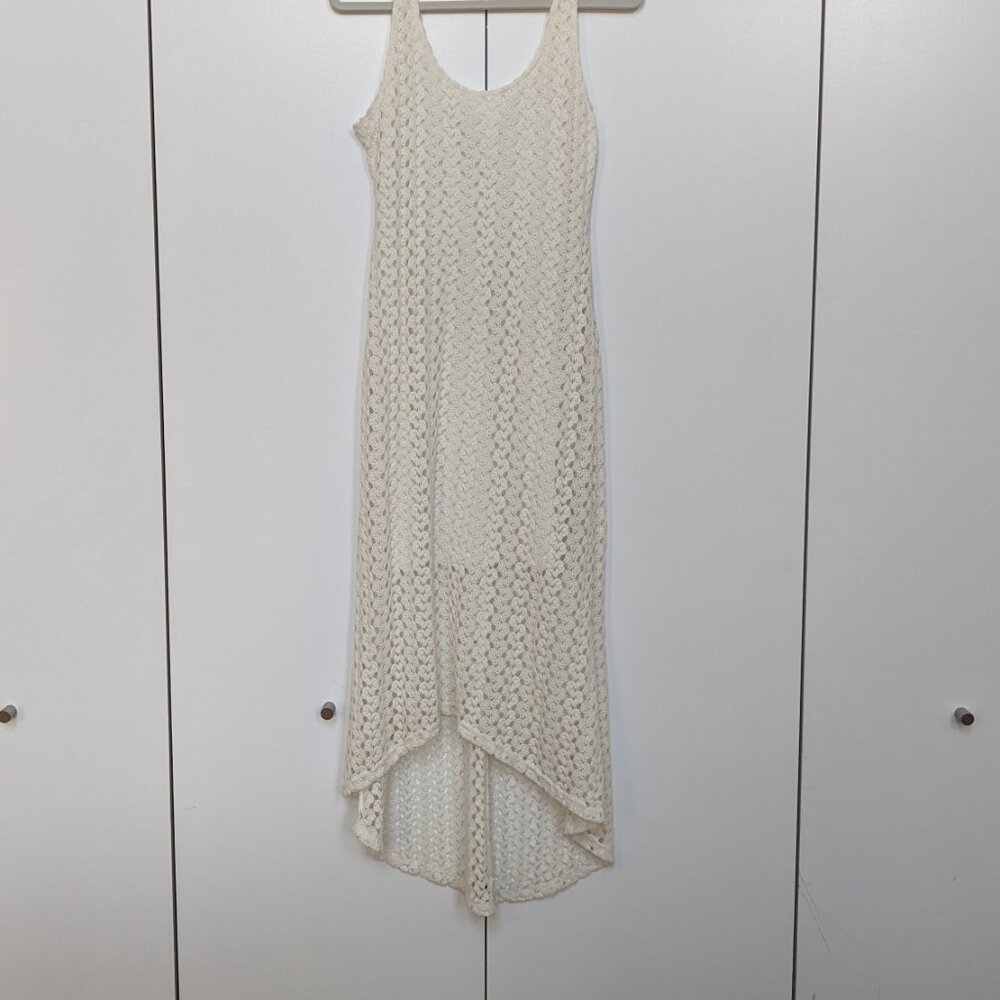 Xhilaration White Knit Dress with slip - Picture 7 of 8